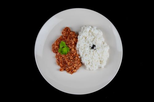 Marinara Minced Chicken x Rice - Nutrify Basics